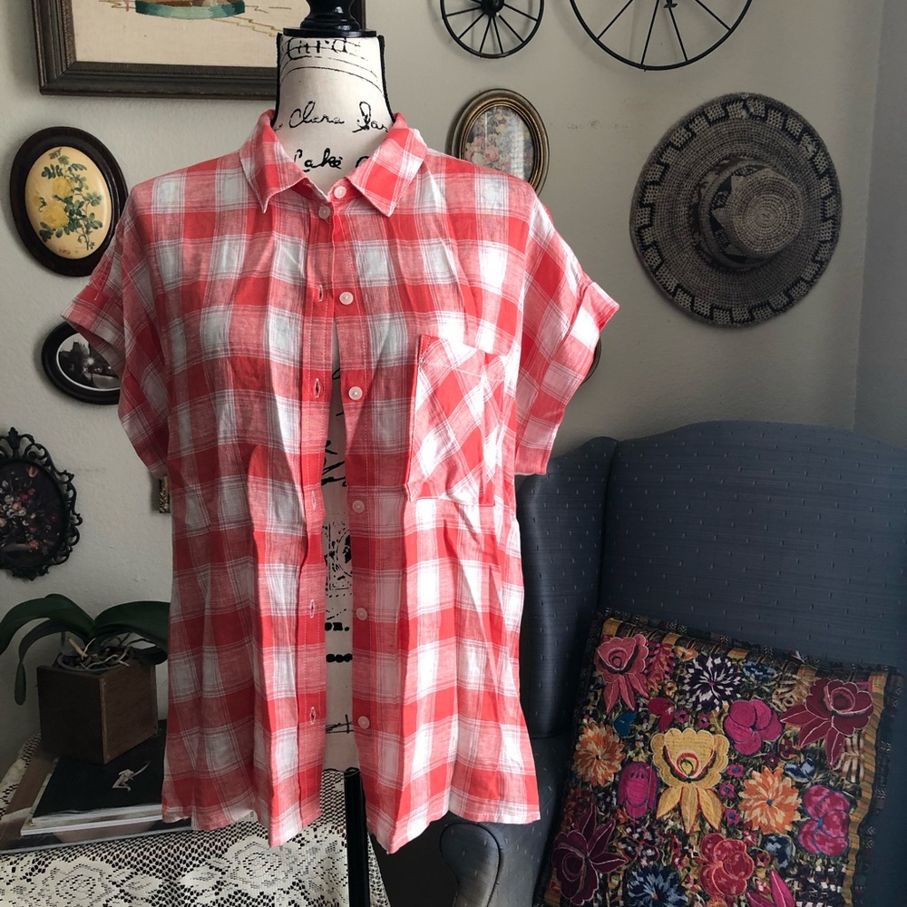 Sanctuary red gingham top